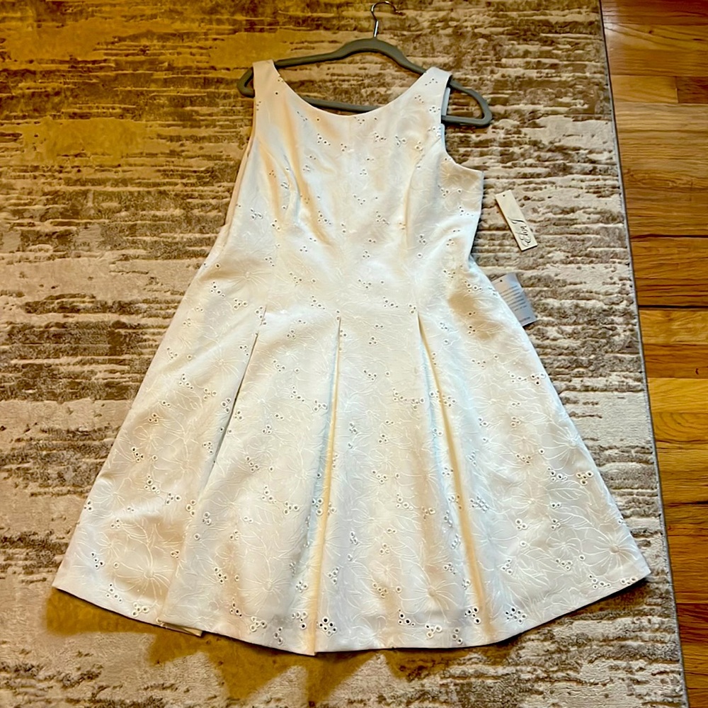Eliza J white eyelet cocktail dress. BRAND NEW